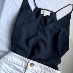 LOFT Outlet Racerback Navy Blue Tank